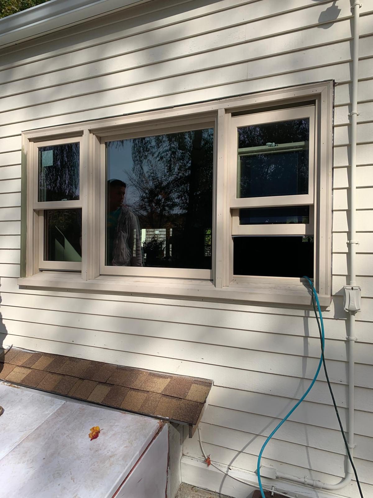 Residential window replacement, before and after — After