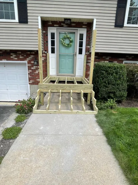 Front porch framing in progress